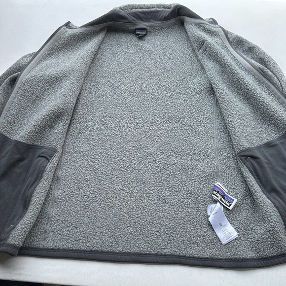 Patagonia Fleece Jacket Long Sleeve Zip Up Gray XXL Fits Like L Polyester - Picture 7 of 13